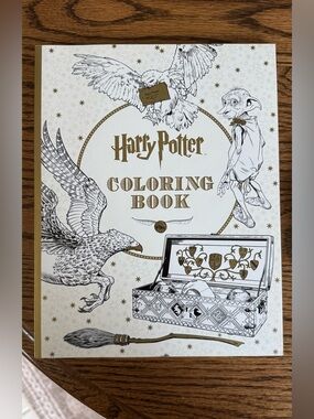 Harry Potter Coloring Book - White & Gold Cover